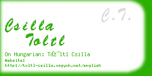 csilla toltl business card